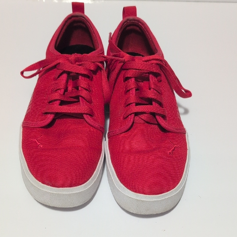 Red Sneakers with White Soles
